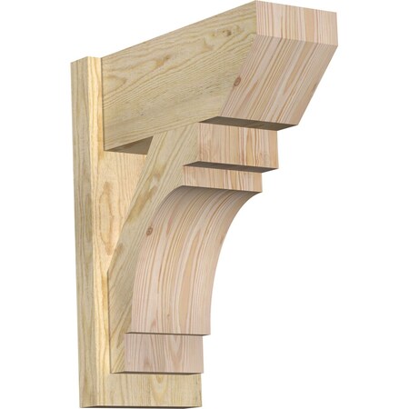 Ekena Millwork Merced Slat Rough Sawn Outlooker, Douglas Fir, 8"W x 18"D x 22"H OUT08X18X22MRC06RDF